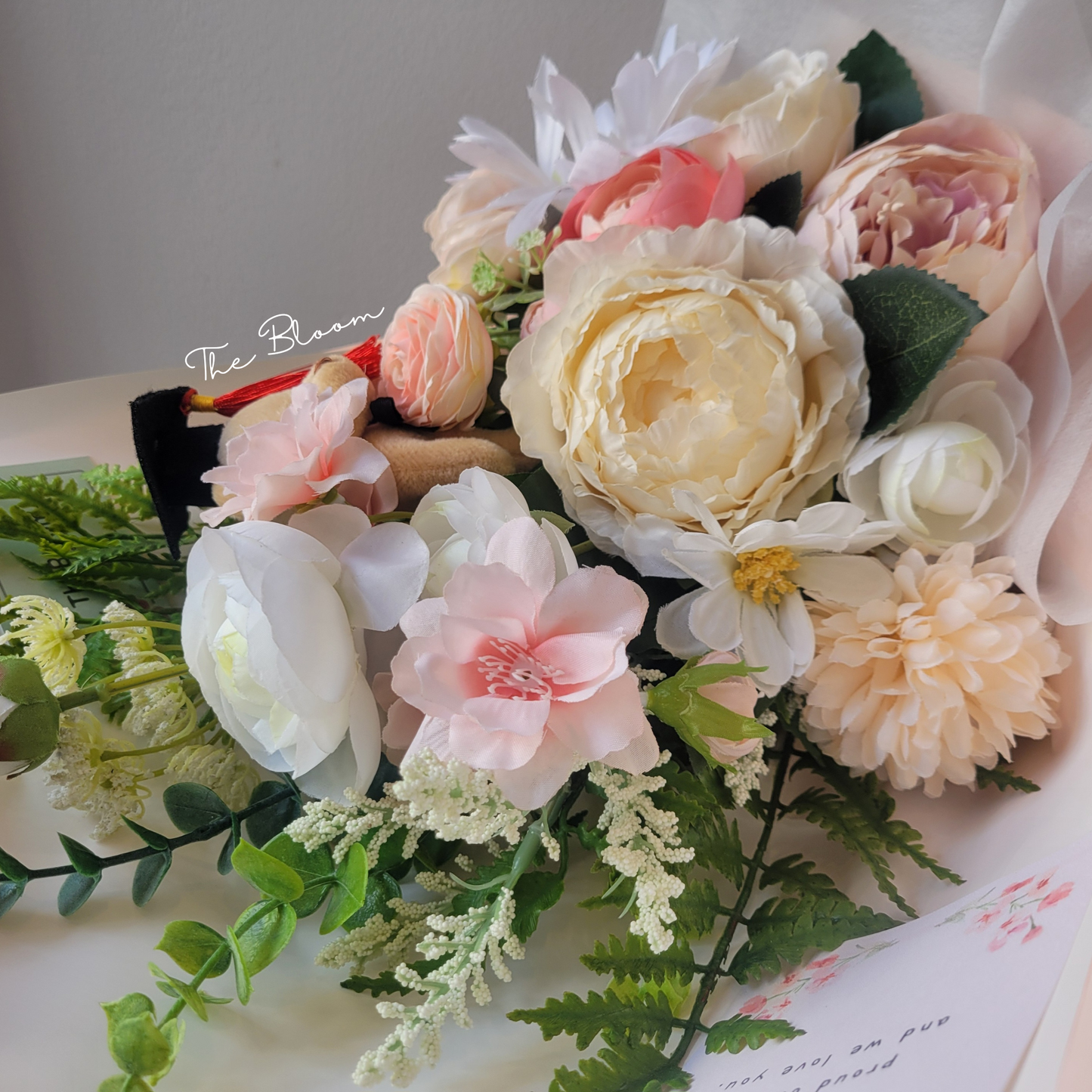 Graduation Teddy Bear Flower Bouquet