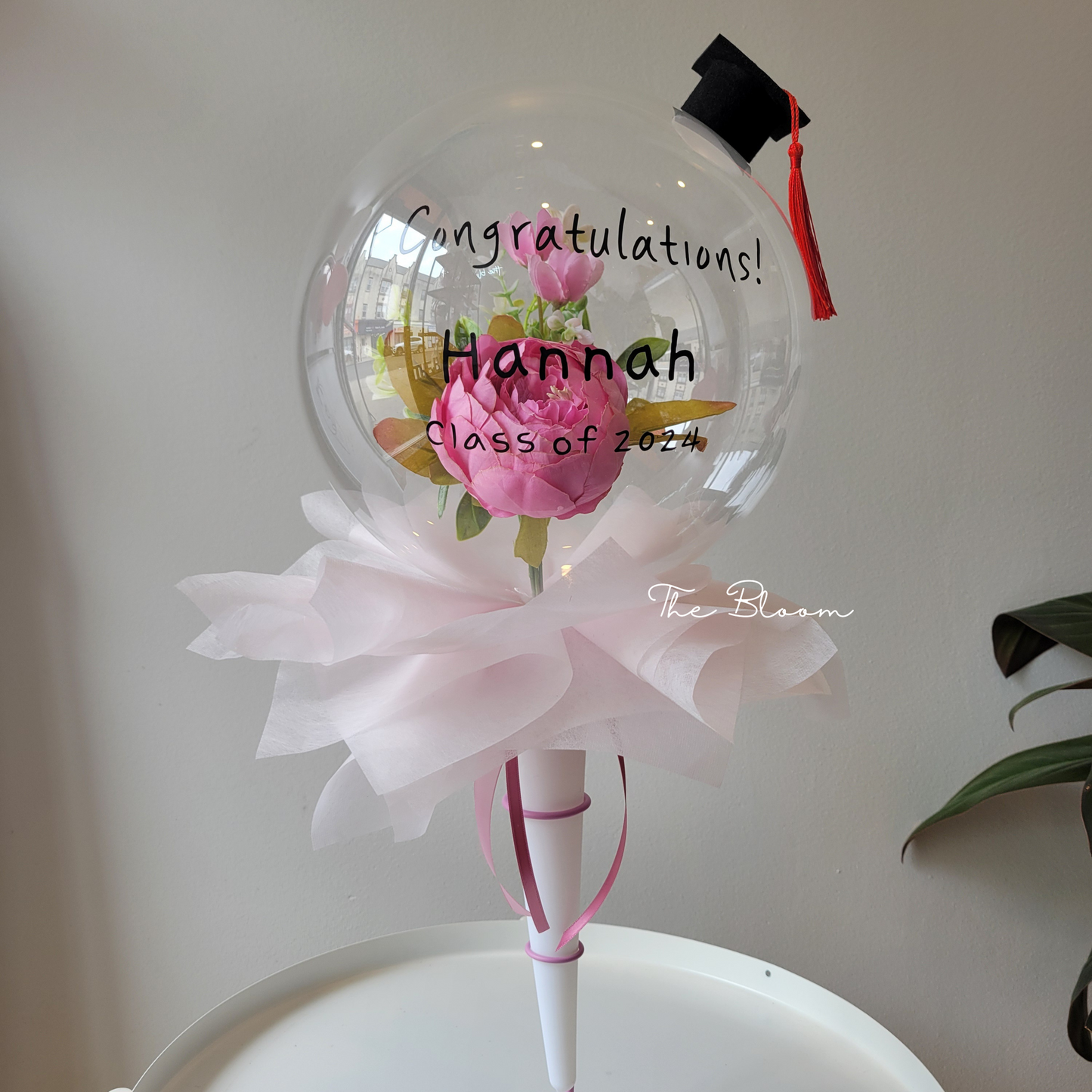 Graduation Flower Balloon Cone