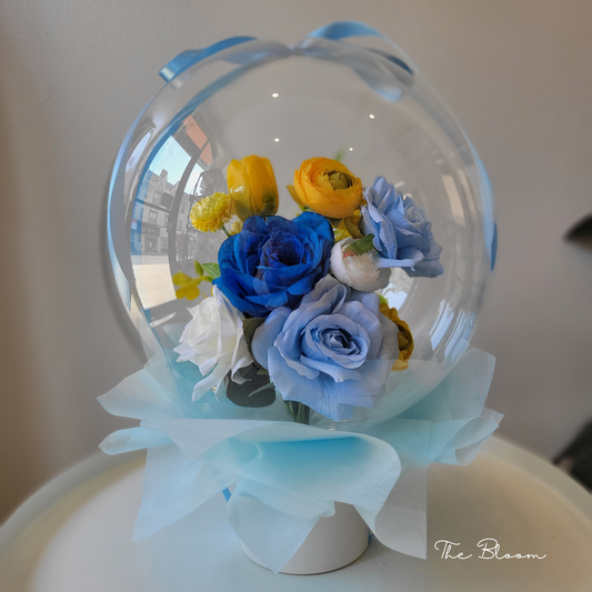 Blue/Yellow Mix Mini Flower Balloon