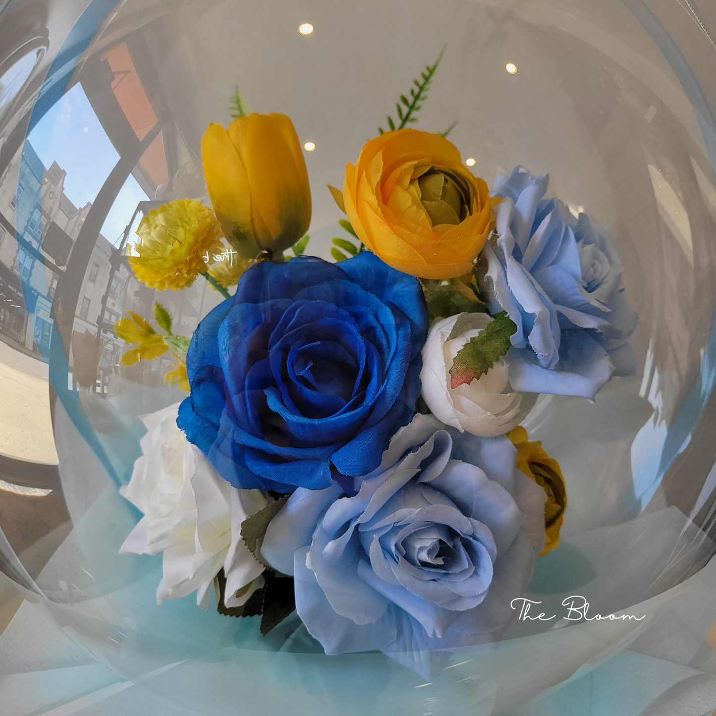 Blue/Yellow Mix Mini Flower Balloon
