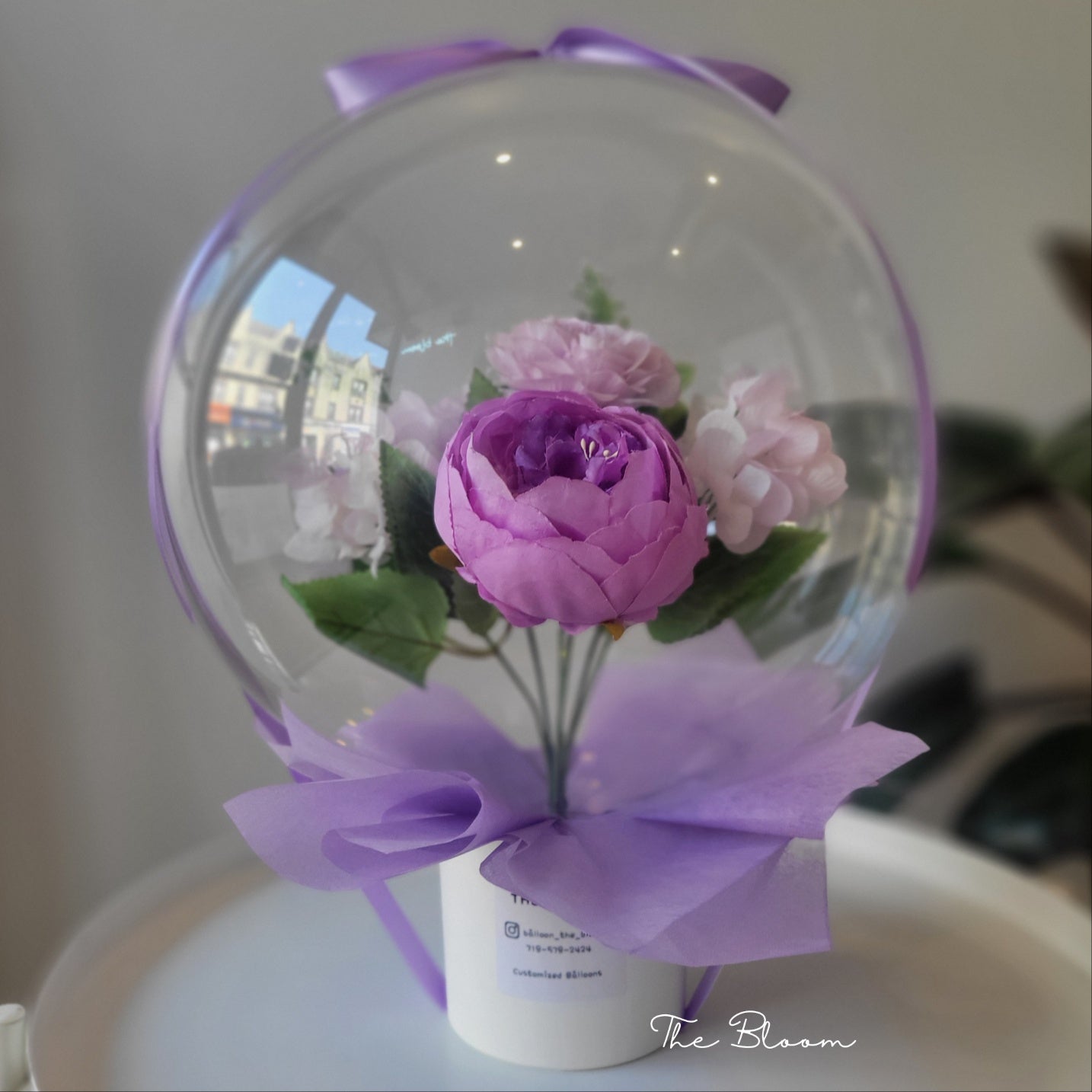 Purple Peony Mini Flower Balloon