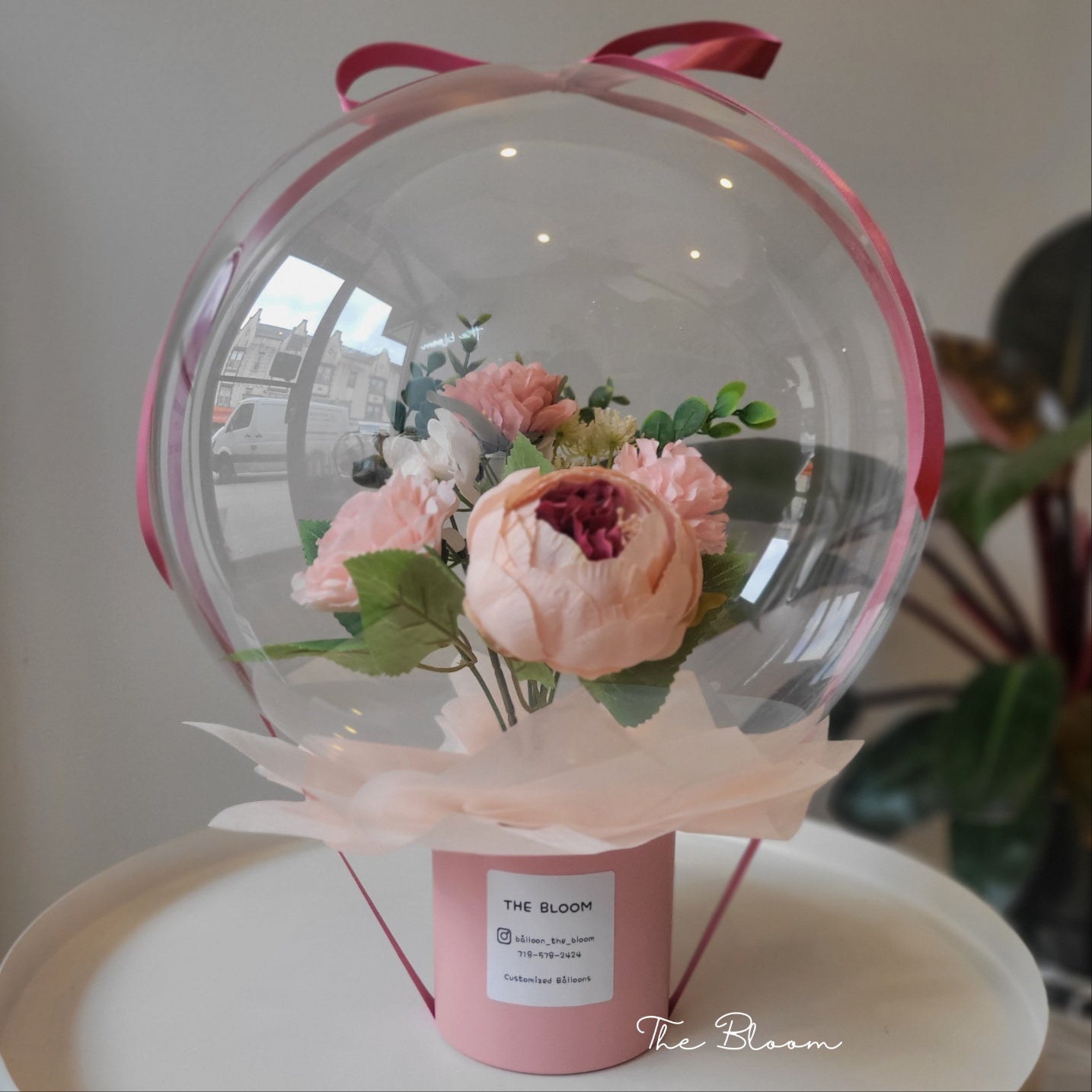 Pink Peony Mini Flower Balloon