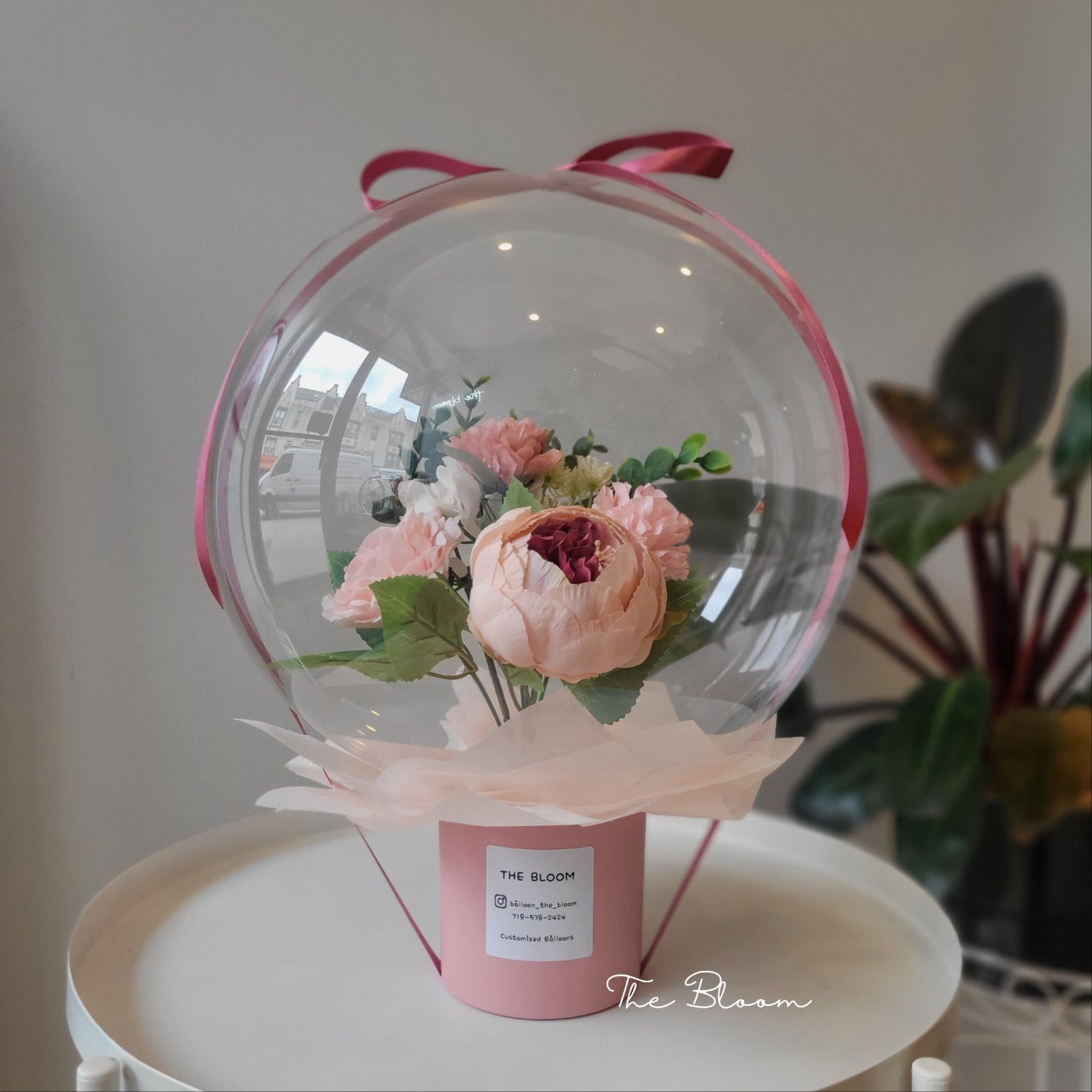 Pink Peony Mini Flower Balloon