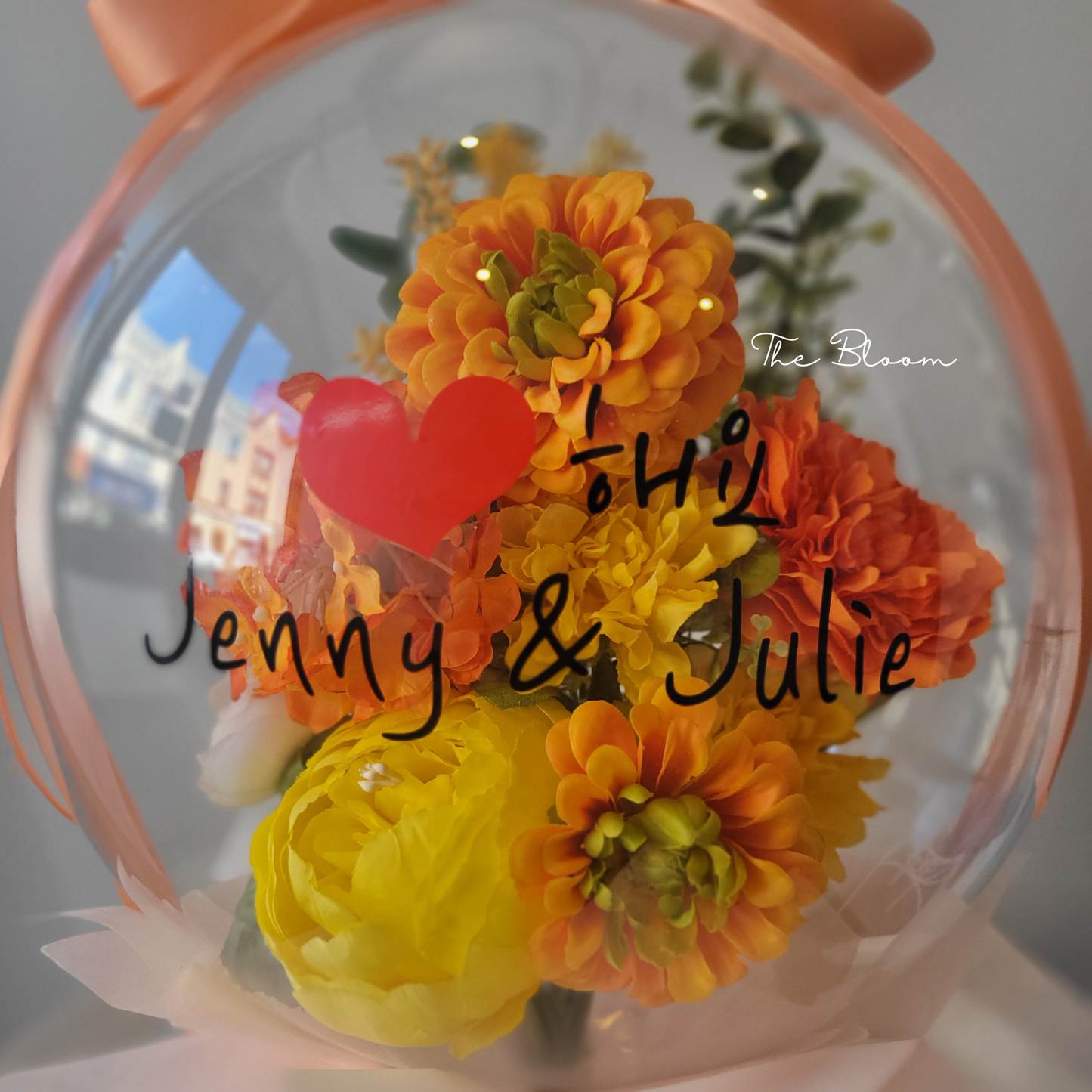 Orange Bouquet Flower Balloon