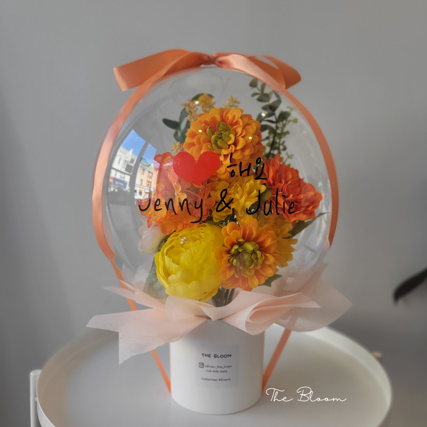 Orange Bouquet Flower Balloon