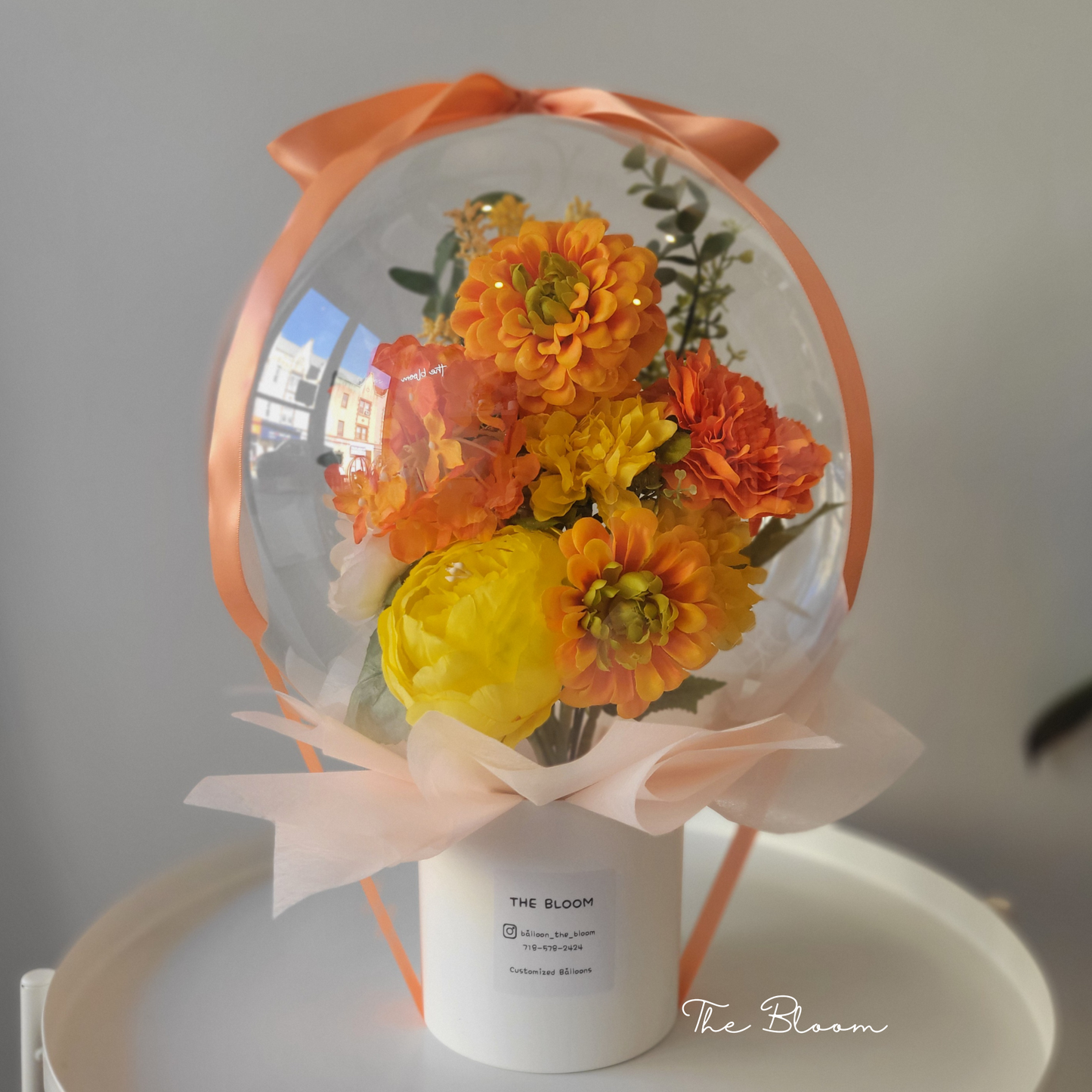 Orange Bouquet Flower Balloon