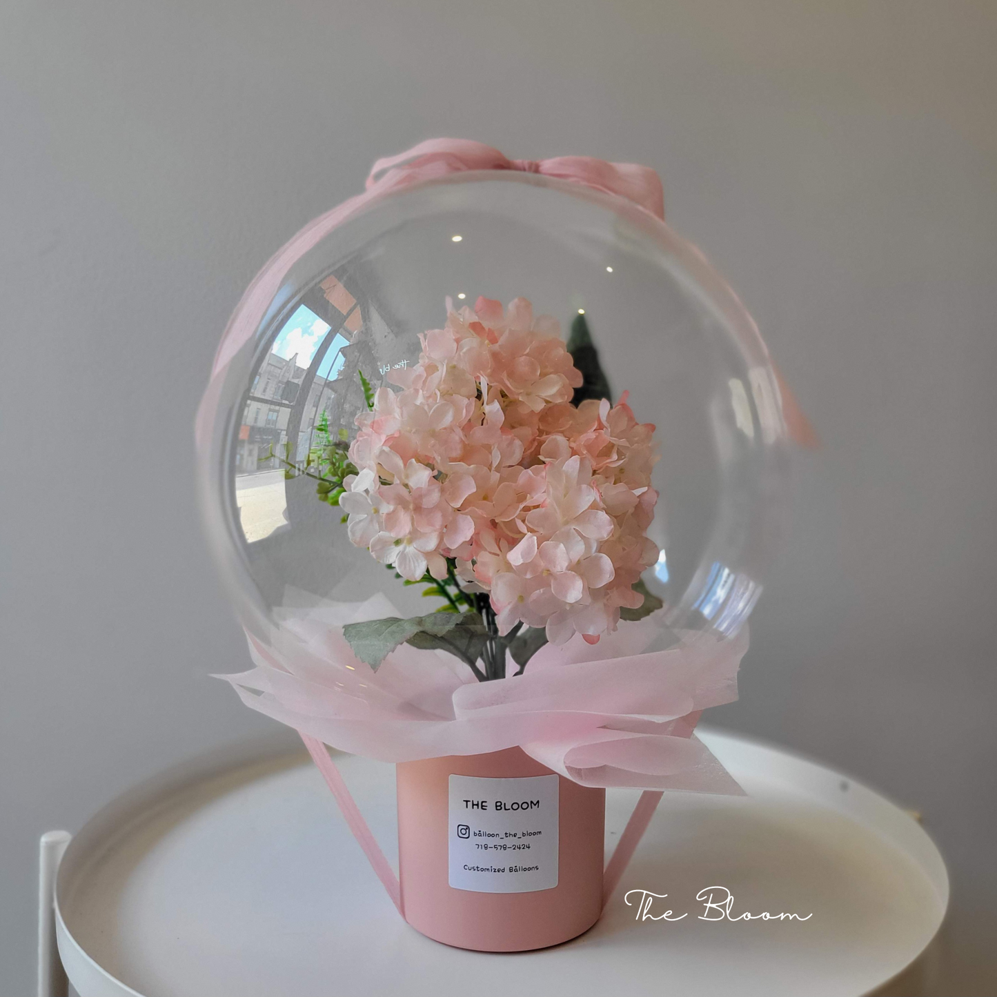 Light Pink Hydrangea Mini Flower Balloon