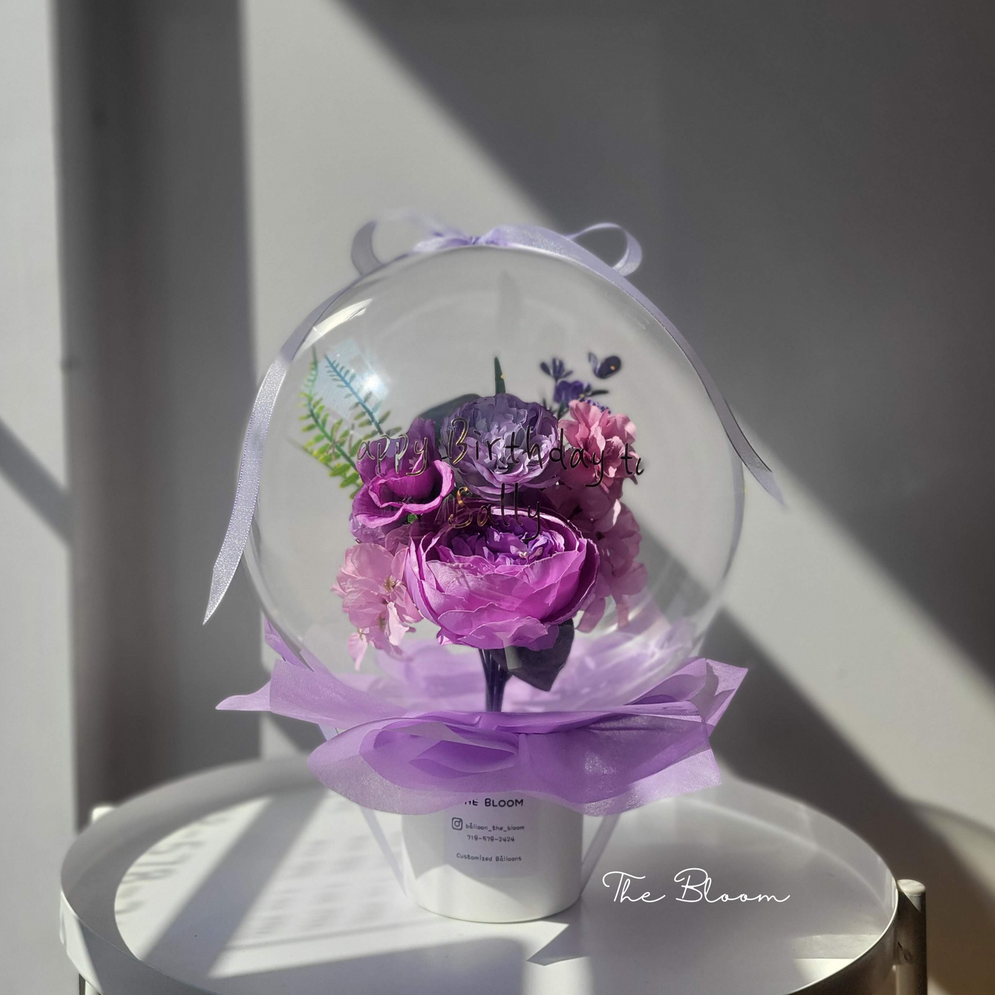 Purple Peony Mini Flower Balloon